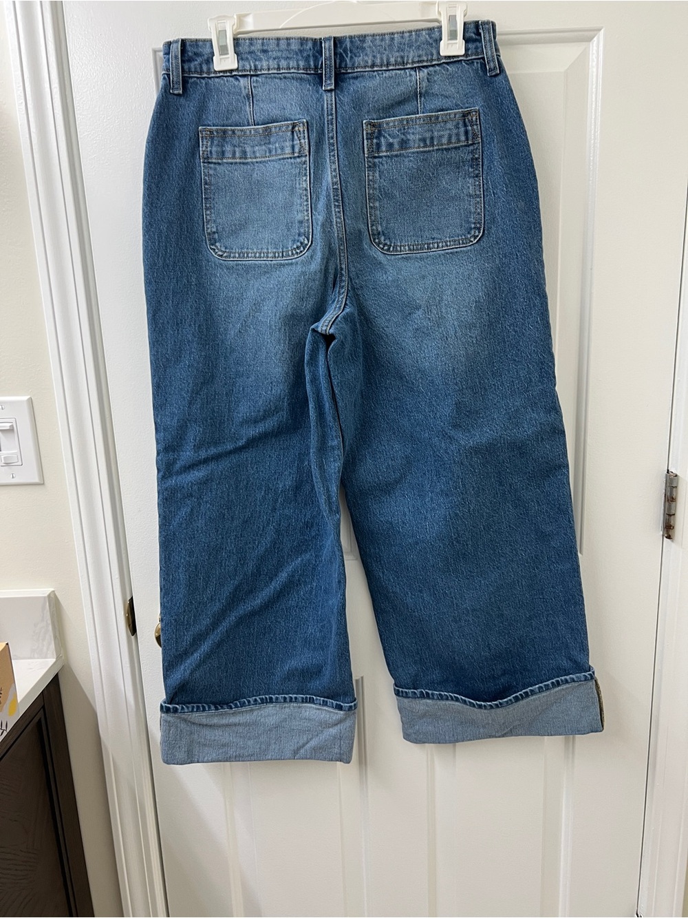 High-Rise Wide Leg Women’s Jeans in Medium Blue size 10 - Picture 4 of 5